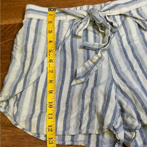 Patagonia Striped Tie Front Hemp Blend Shorts | Size Small - Picture 9 of 10
